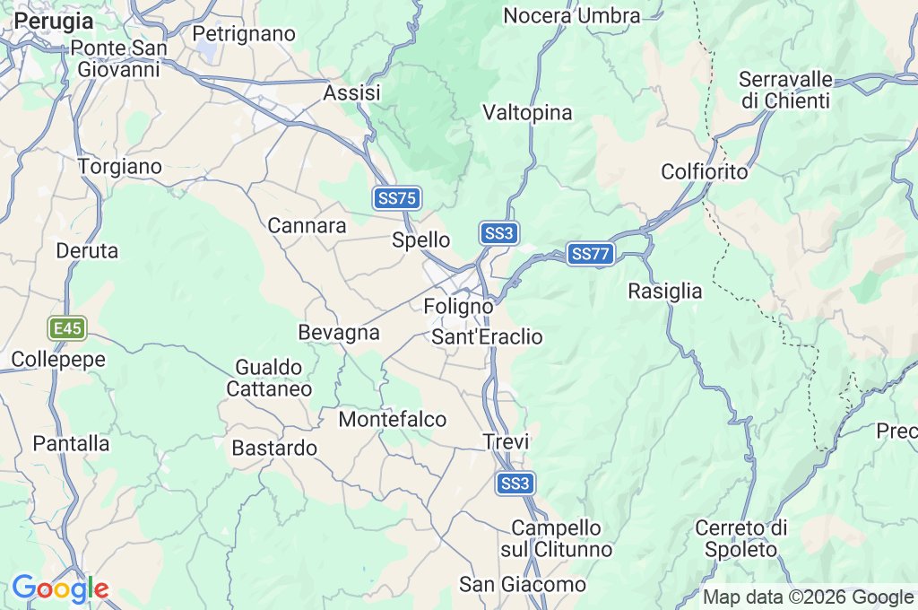 Foligno Area Map Foligno Area Map