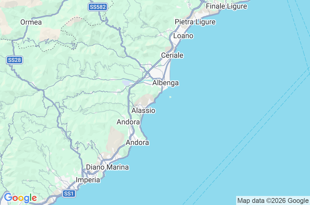 Alassio Area Map