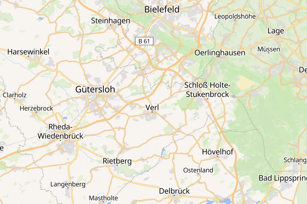 Verl Area Map