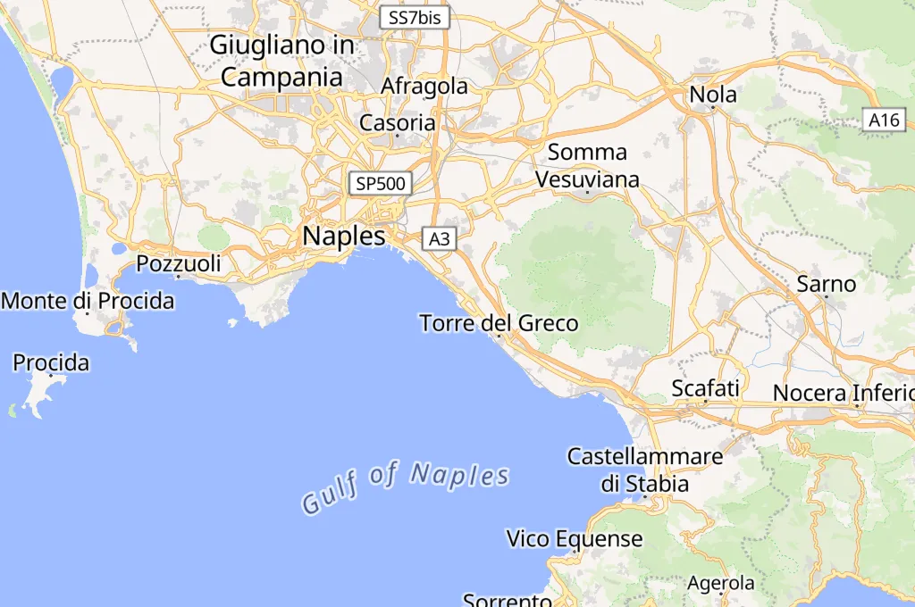 Gulf of Naples Panorama Area Map Gulf of Naples Panorama Area Map