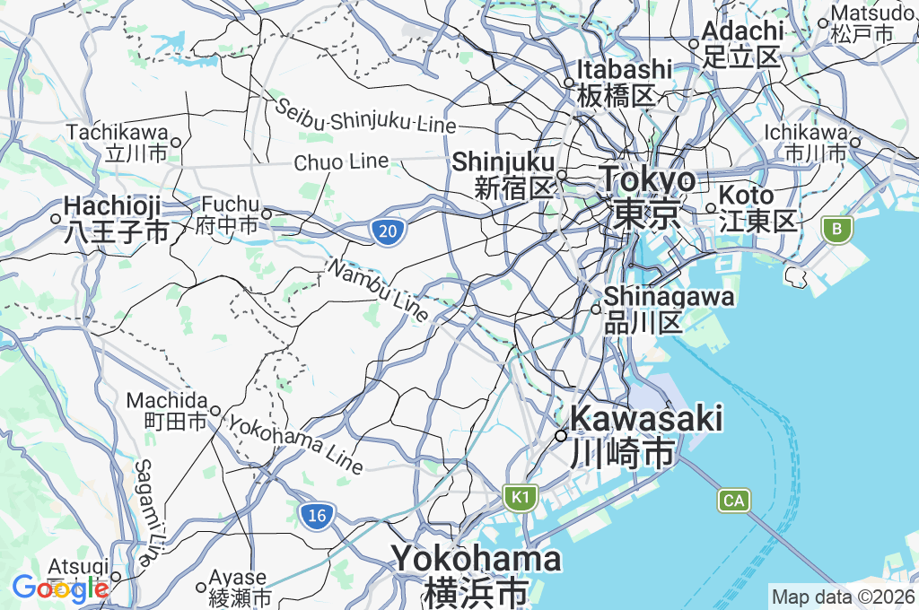 Futakotamagawa Area Map Futakotamagawa Area Map