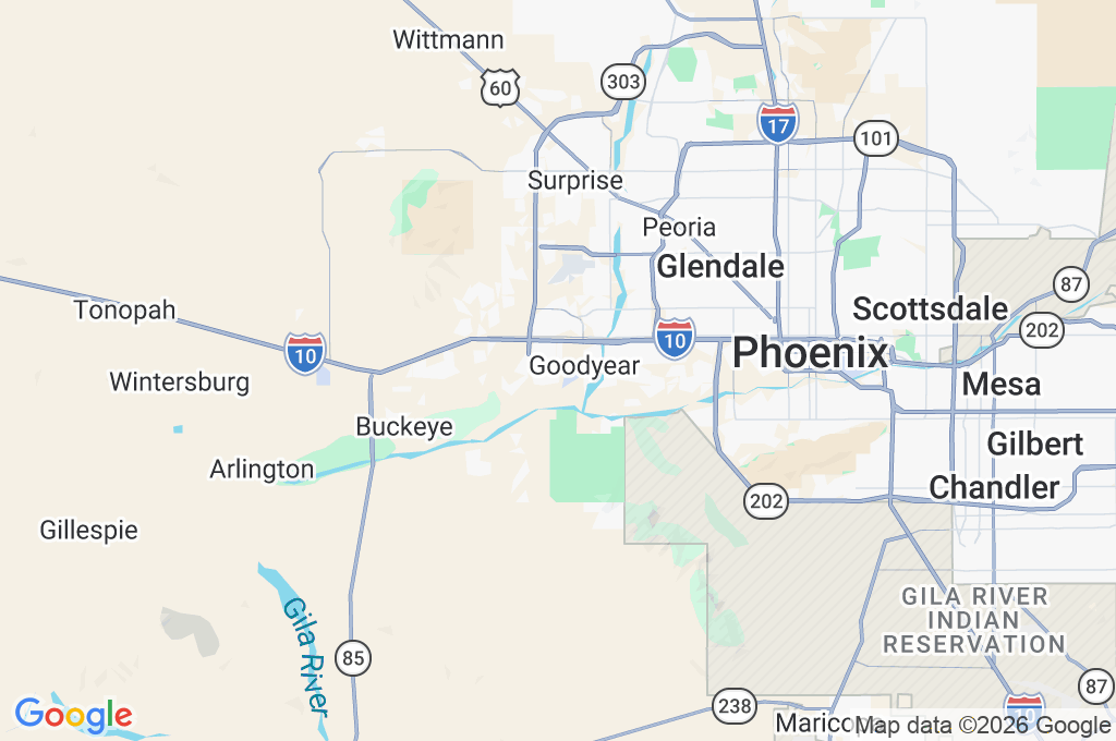 Goodyear Ballpark Area Map Goodyear Ballpark Area Map