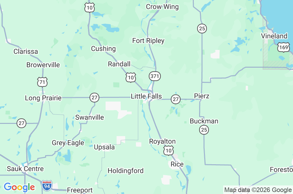 Little Falls Area Map Little Falls Area Map