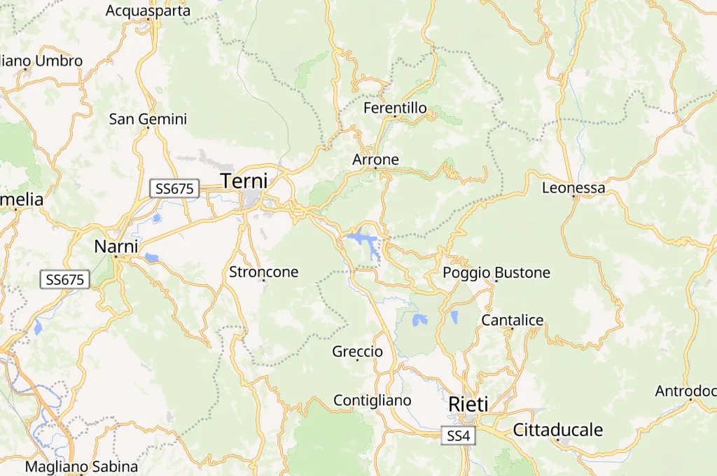 Lago di Piediluco Area Map