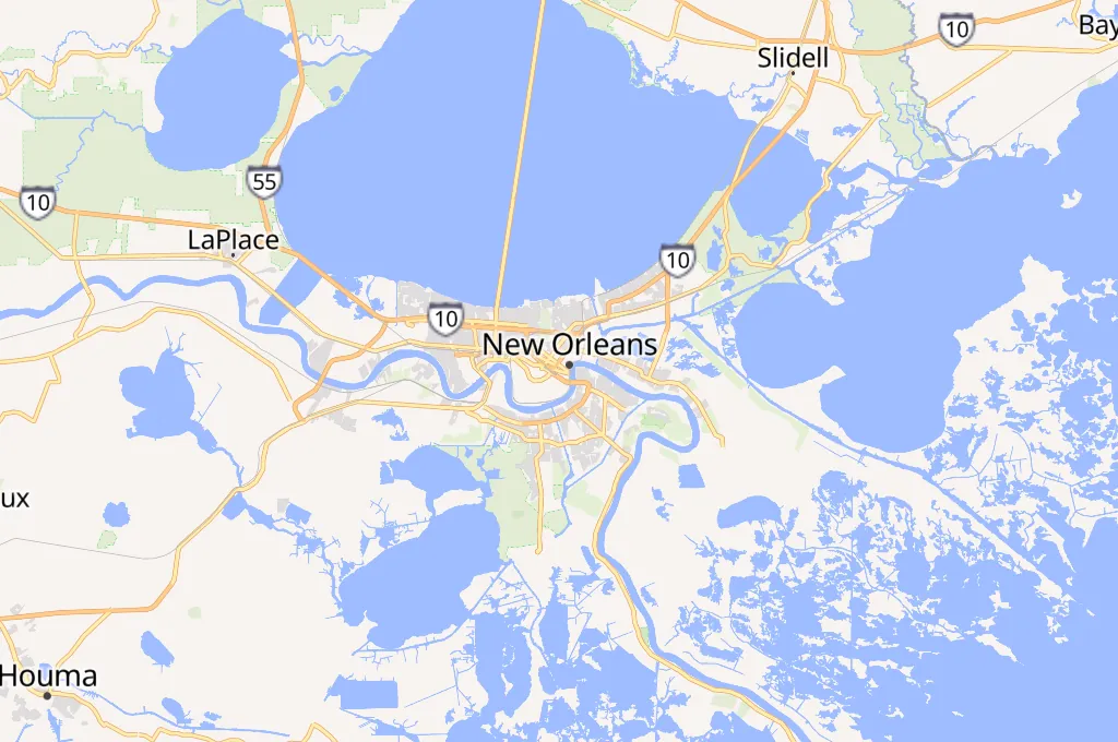 New Orleans Area Map