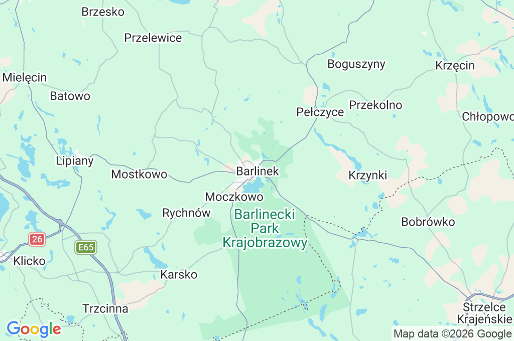 Barlinek Area Map Barlinek Area Map