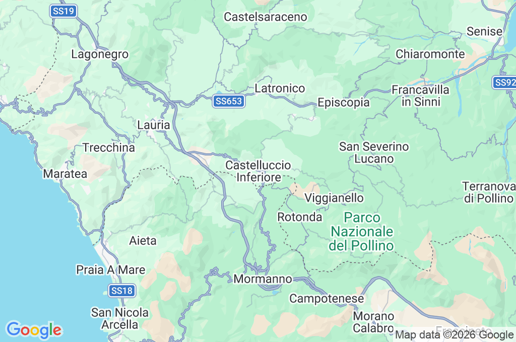 Castelluccio Inferiore Area Map
