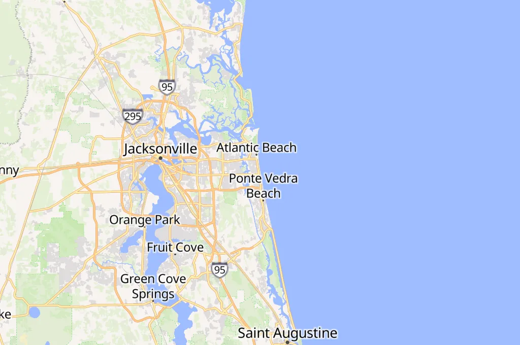 Jacksonville Beach Pier Area Map Jacksonville Beach Pier Area Map