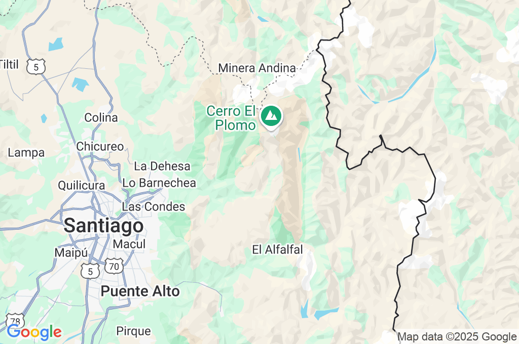 Farellones Area Map