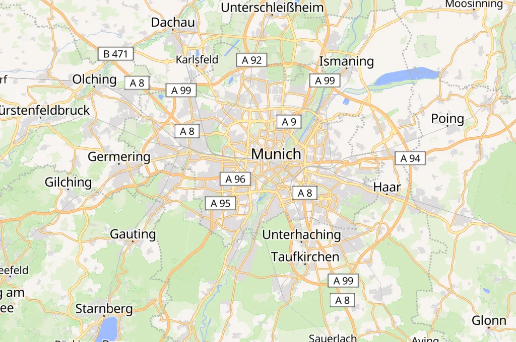 Theresienwiese Area Map Theresienwiese Area Map