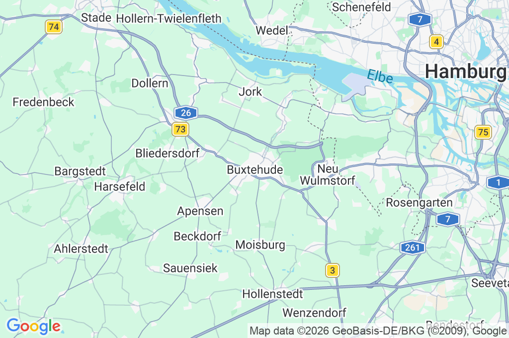 Buxtehude Area Map