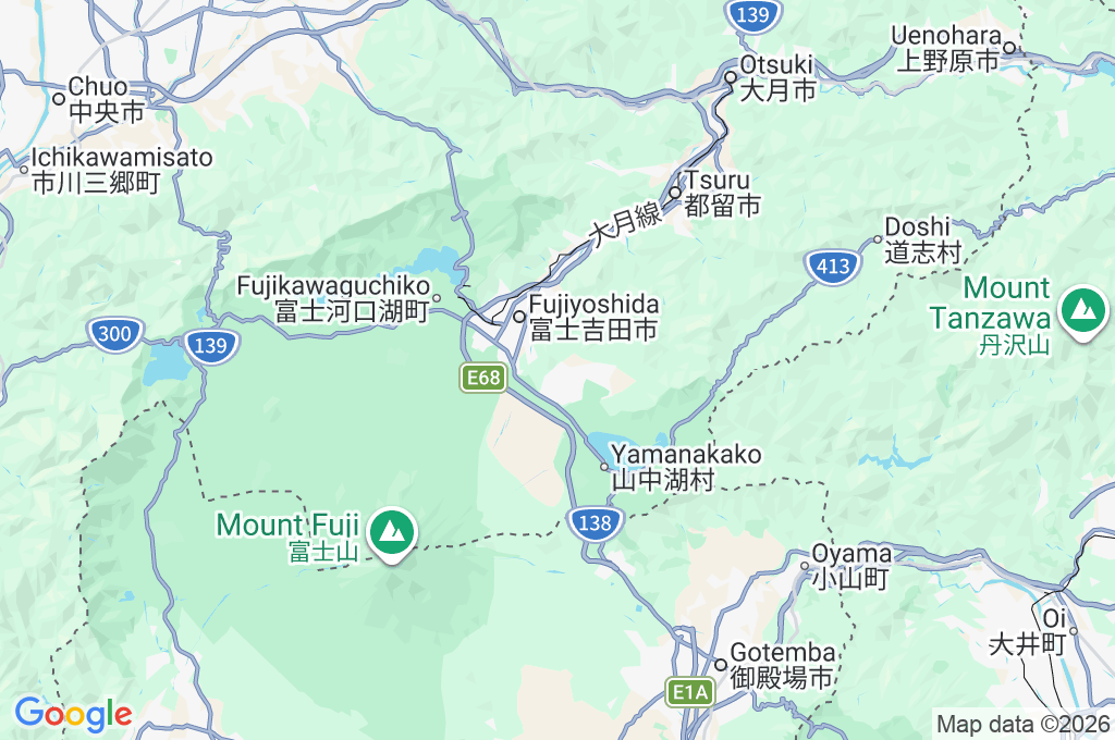 Oshino Hakkai Area Map Oshino Hakkai Area Map