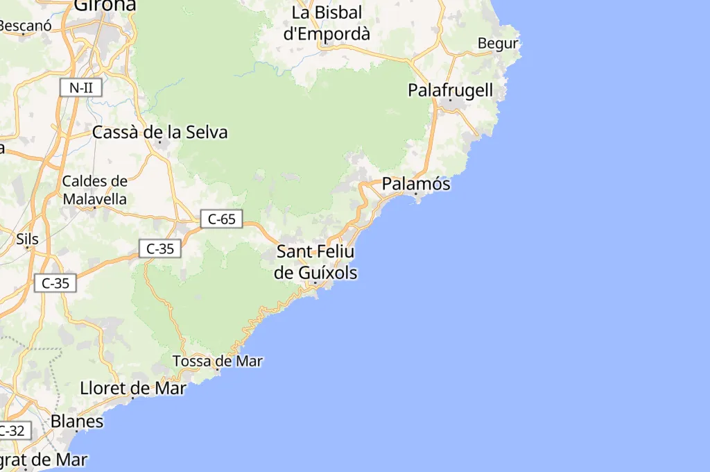 Platja d'Aro Area Map Platja d'Aro Area Map