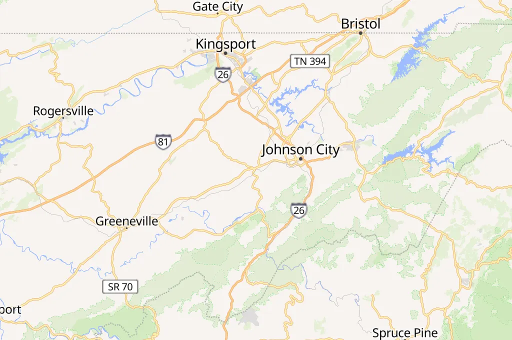 Jonesborough Area Map Jonesborough Area Map