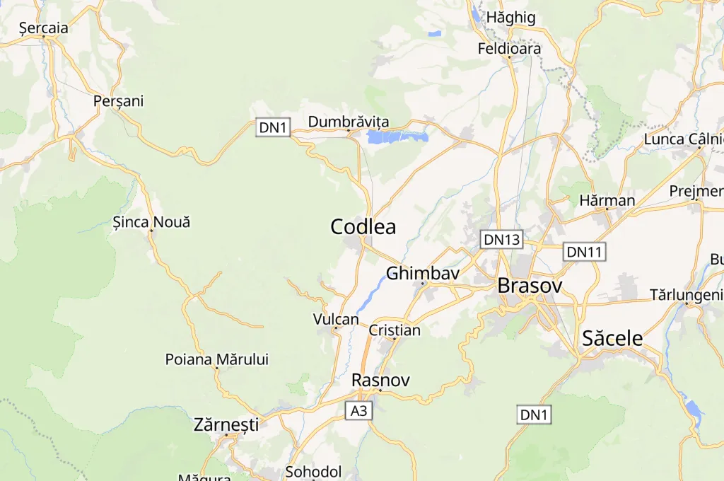 Codlea Central Promenade Area Map Codlea Central Promenade Area Map