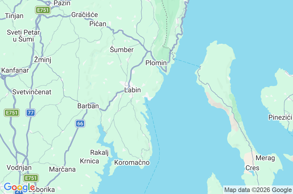 Rabac Area Map