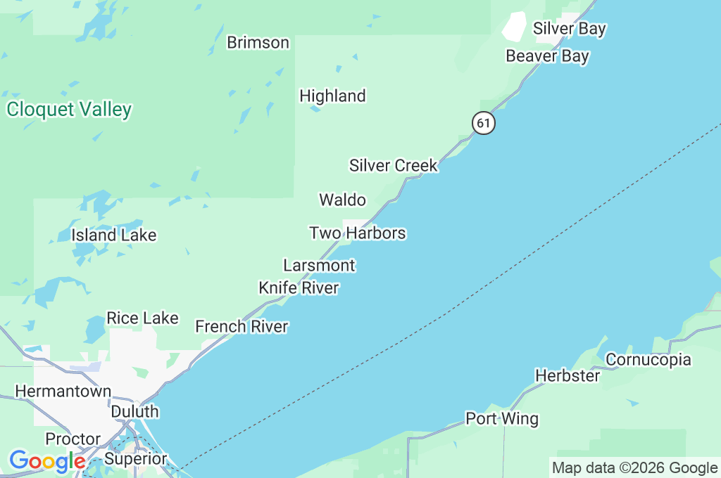 Two Harbors Breakwater Area Map