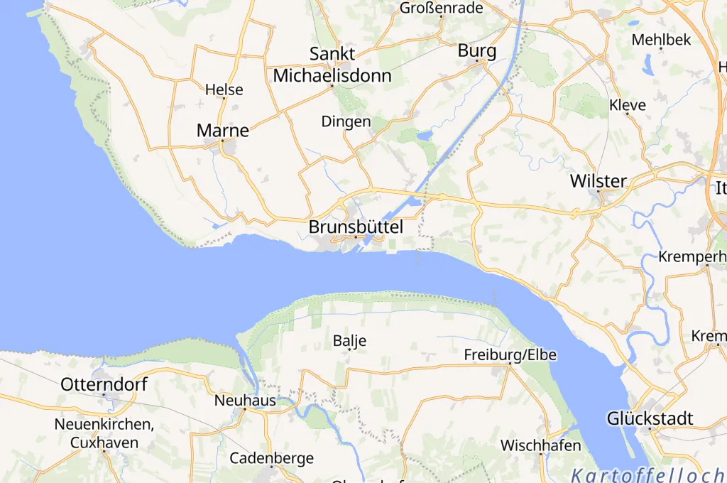 Brunsbüttel Area Map