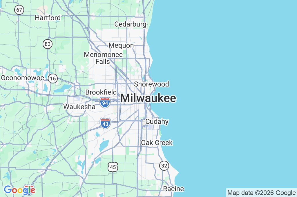 Milwaukee Area Map Milwaukee Area Map