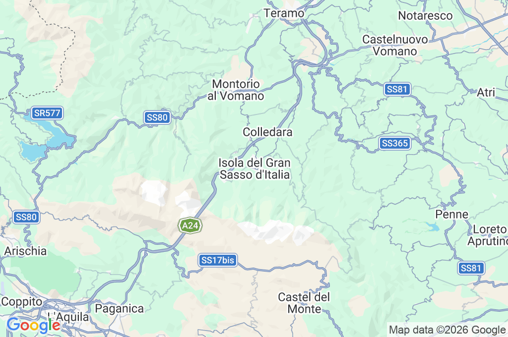 Isola del Gran Sasso d'Italia Area Map Isola del Gran Sasso d'Italia Area Map