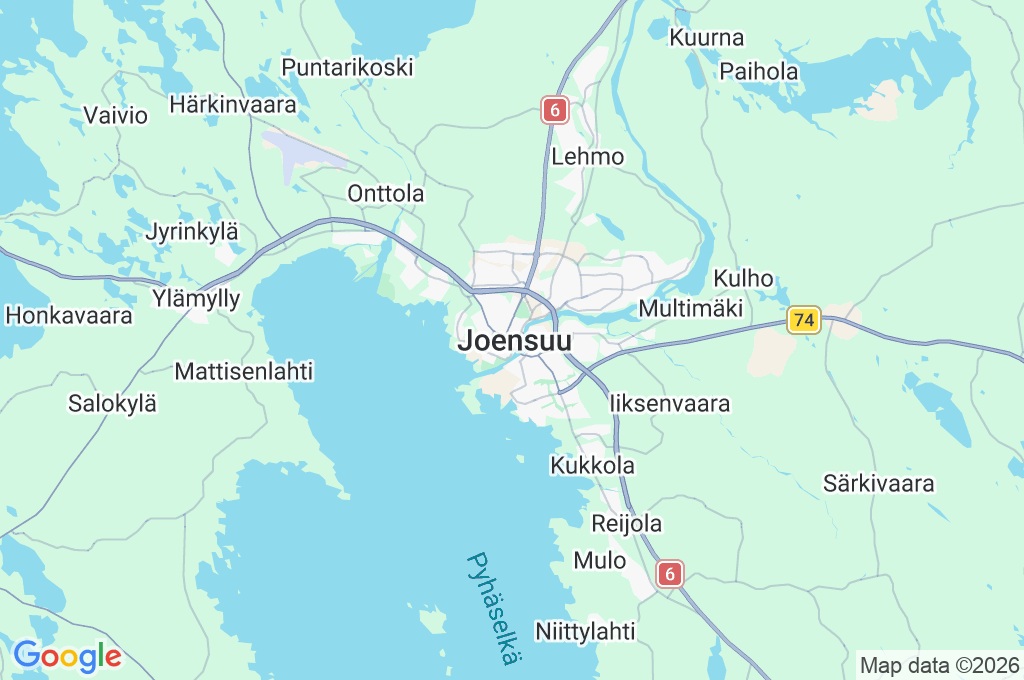 Joensuu Market Square Area Map