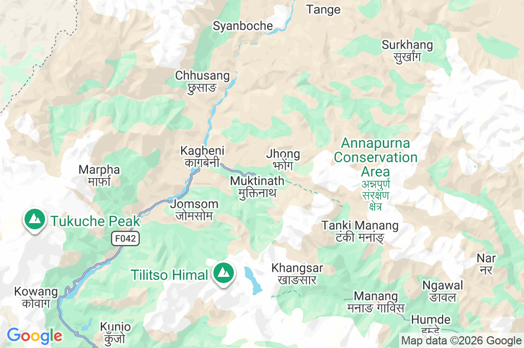 Muktinath Area Map