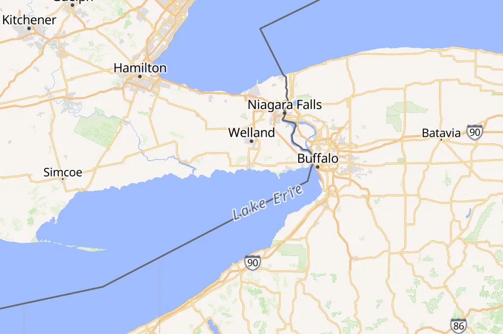 Port Colborne Area Map