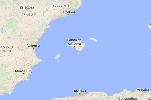 Map of Balearic Islands
