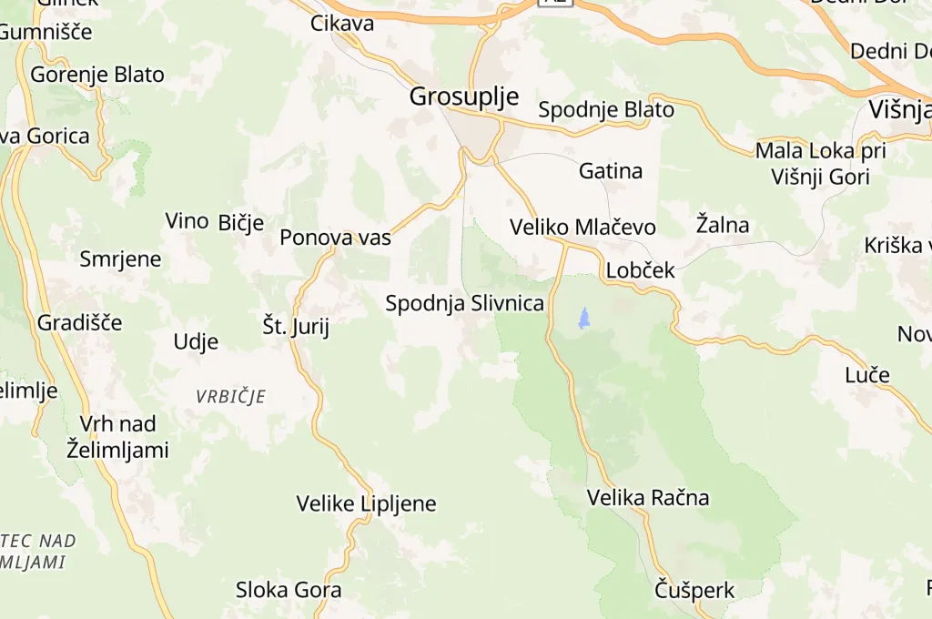 Spodnja Slivnica Area Map