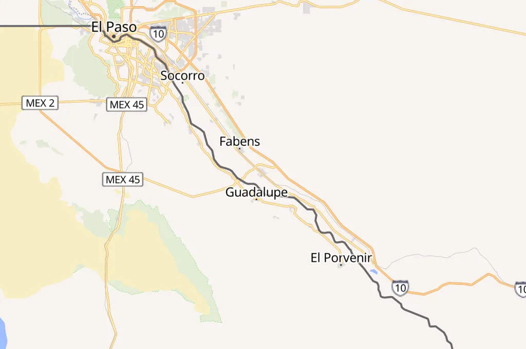 Tornillo Area Map