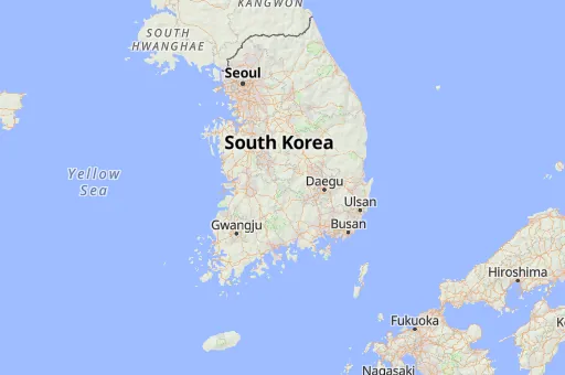 Map of South Korea