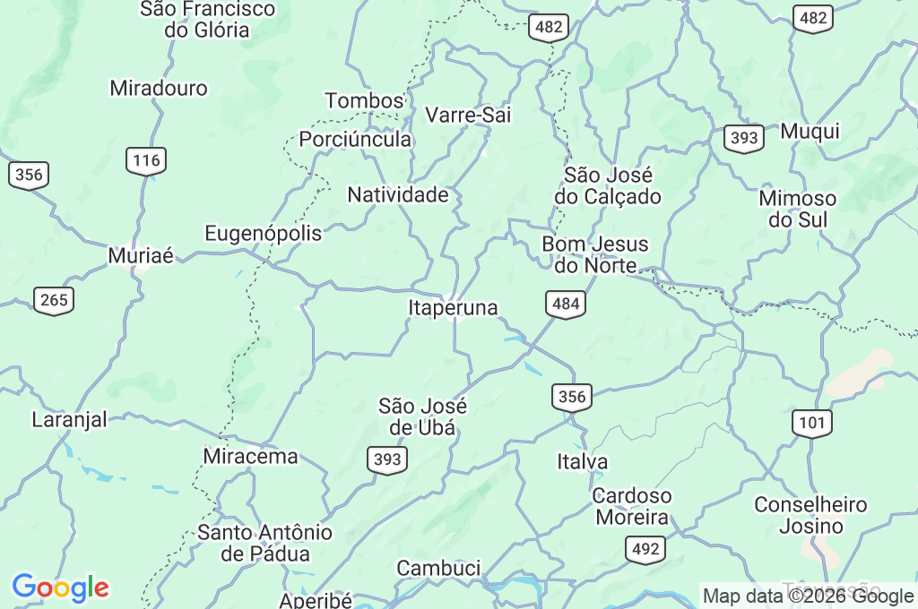 Christ the Redeemer of Itaperuna Area Map