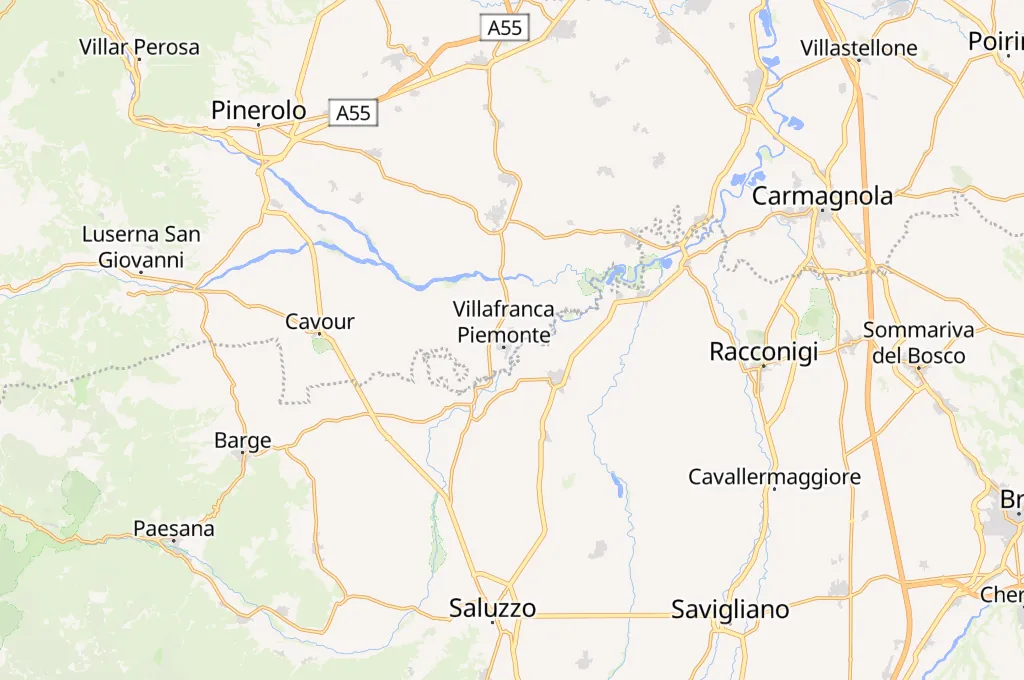 Villafranca Piemonte Area Map Villafranca Piemonte Area Map