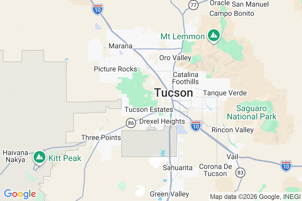 Tucson Area Map Tucson Area Map