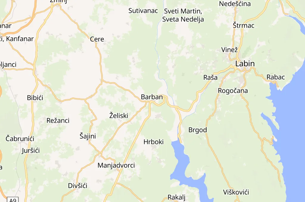 Barban Area Map
