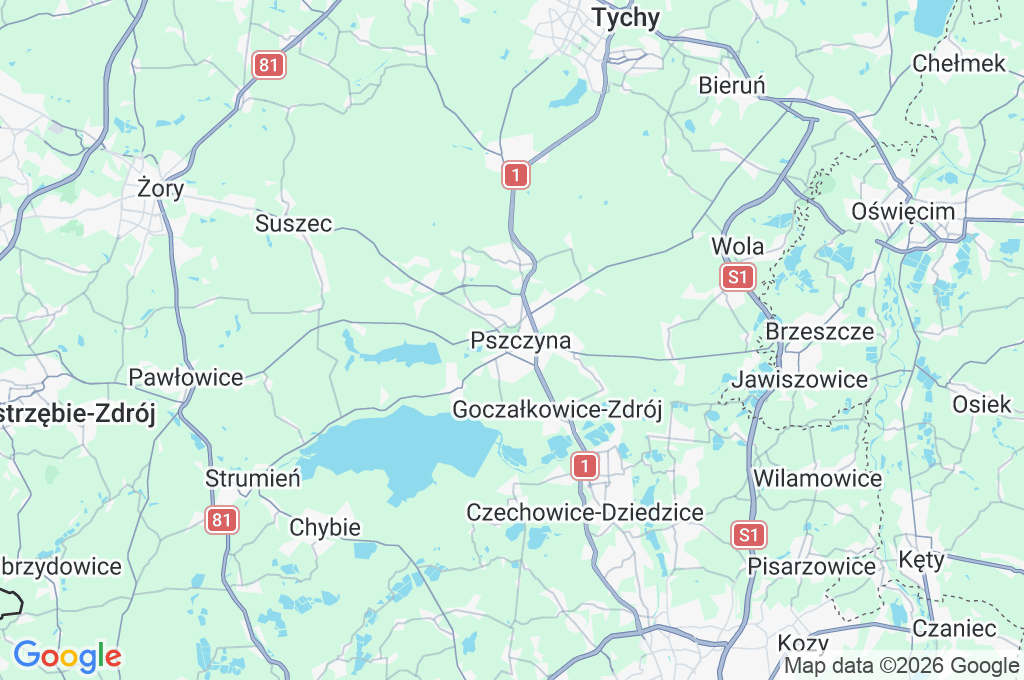 Pszczyna Area Map Pszczyna Area Map