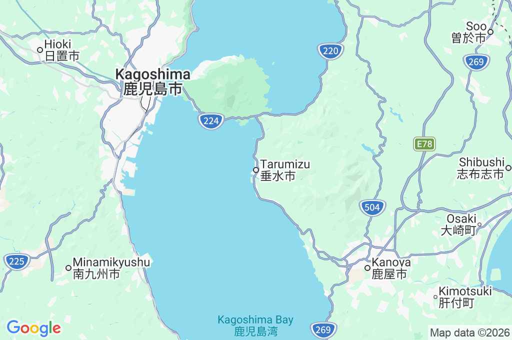 Sakurajima Area Map