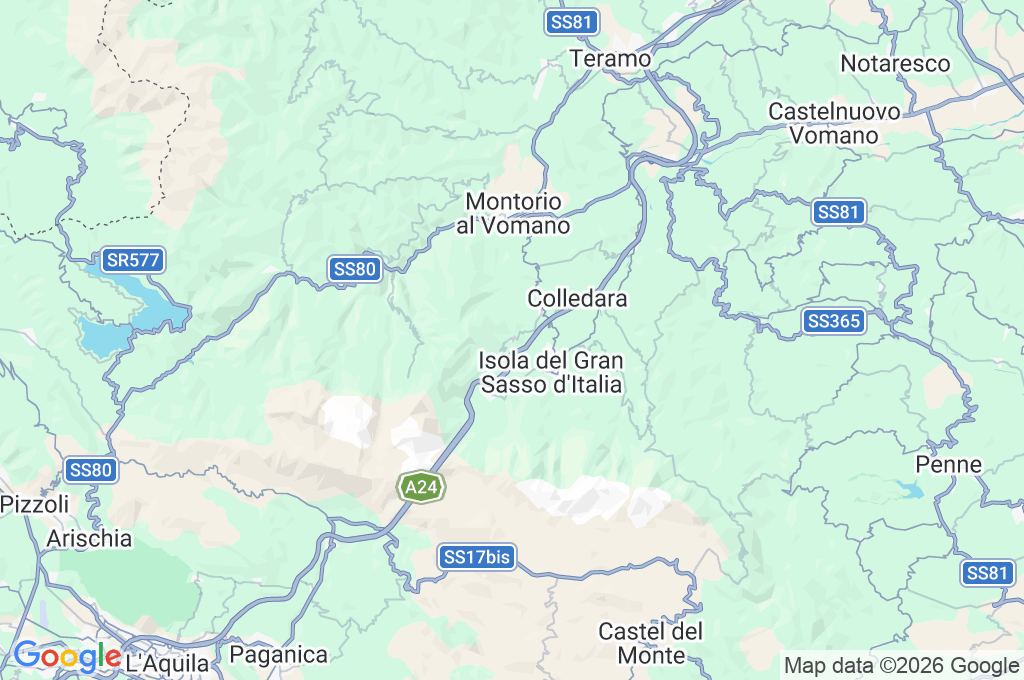 Forca di Valle Area Map