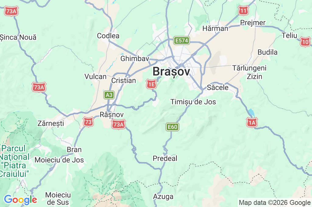Pârtia Bradul Area Map