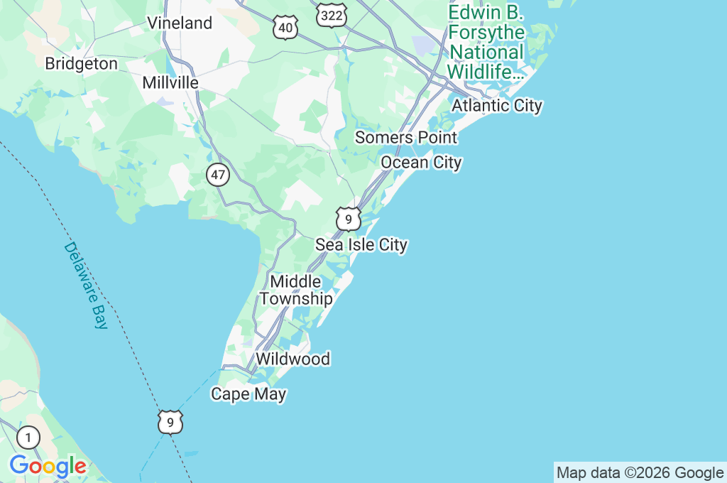 Sea Isle City Area Map