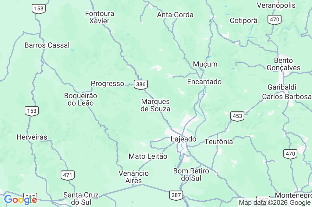 Ponte Rio Forqueta Area Map Ponte Rio Forqueta Area Map