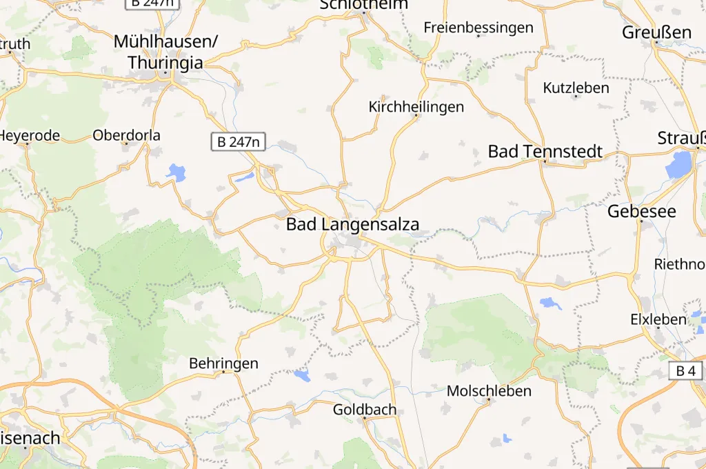Bad Langensalza Area Map Bad Langensalza Area Map
