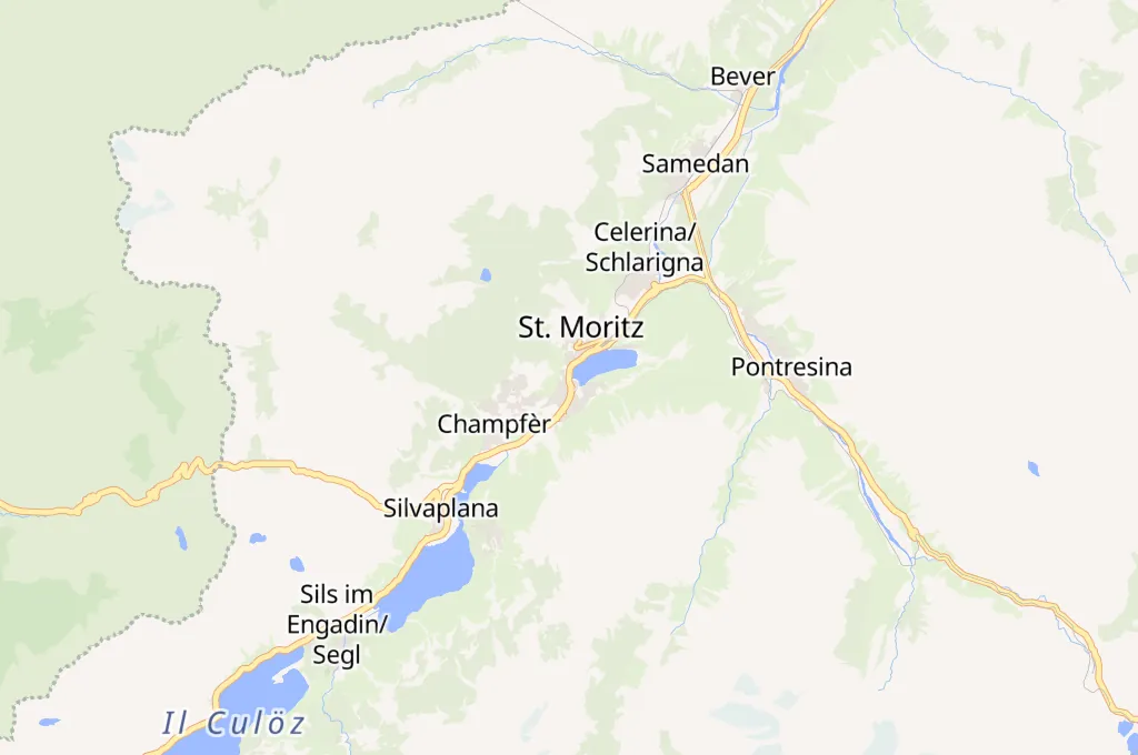St. Moritz Area Map St. Moritz Area Map