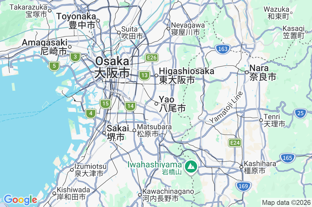 Osaka Basin View Area Map