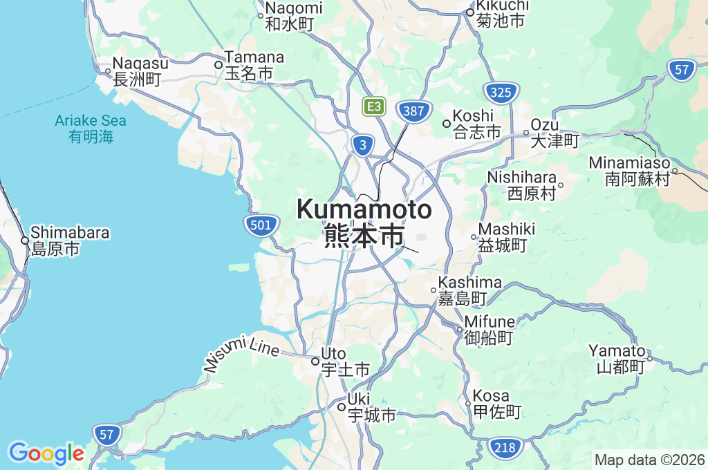 Shirakawa River Area Map