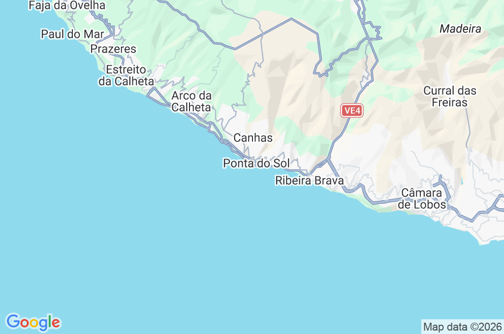 Ponta do Sol Area Map Ponta do Sol Area Map