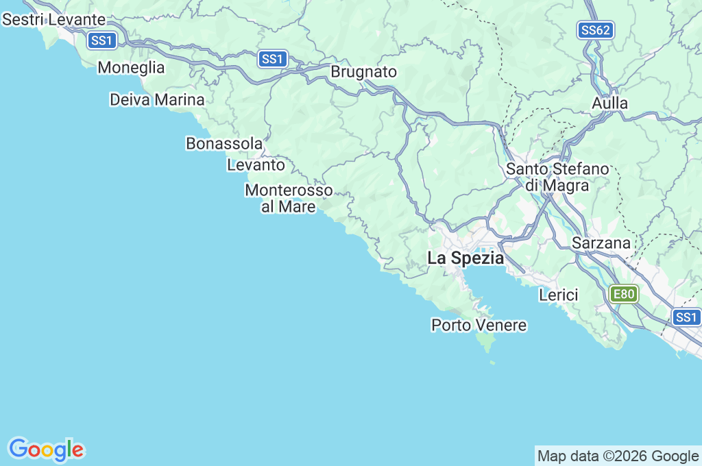 Corniglia Area Map
