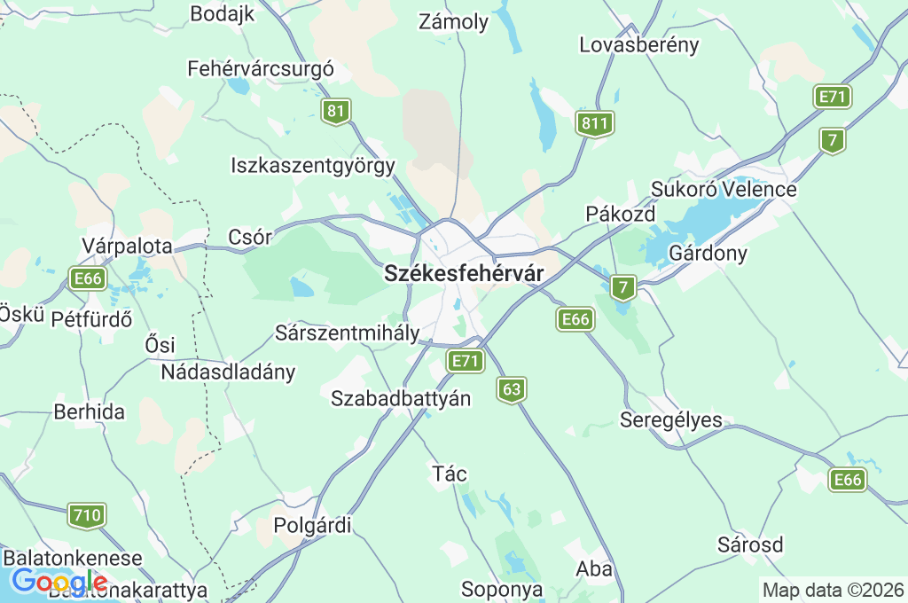 Sóstó Nature Reserve Area Map