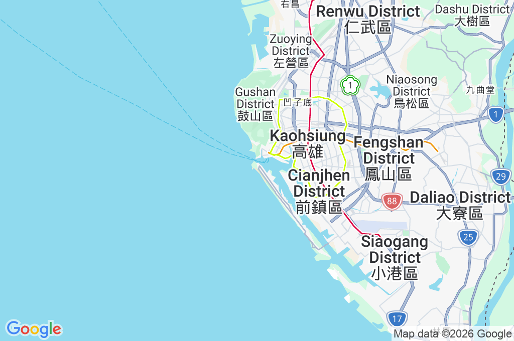 Cijin Beach Area Map Cijin Beach Area Map