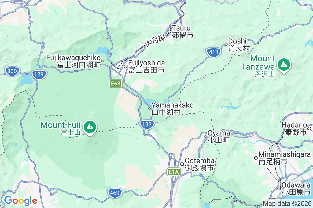 Lake Yamanaka Area Map Lake Yamanaka Area Map